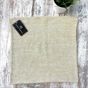 Parkland Collection Metallic Gold Bevel Cotton 20" Throw Accent Pillow Cover NEW